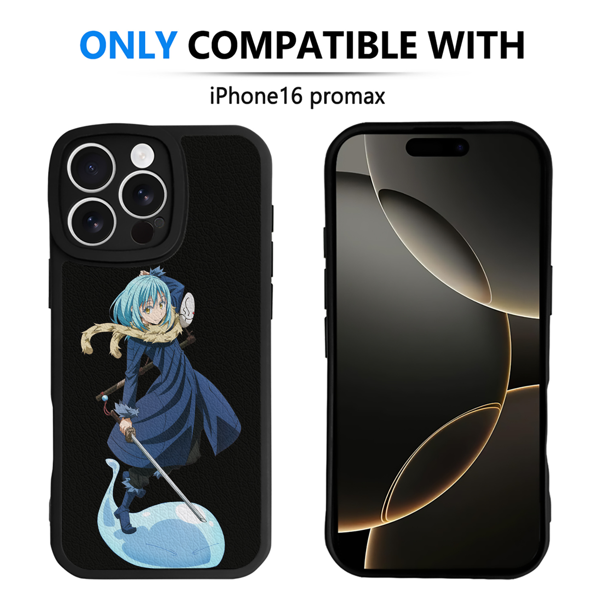 転スラ Regarding Reincarnated to Slime 【iPhone 16シリーズ対応】シリコンスマホケース（レザー調） 材質：シリコン